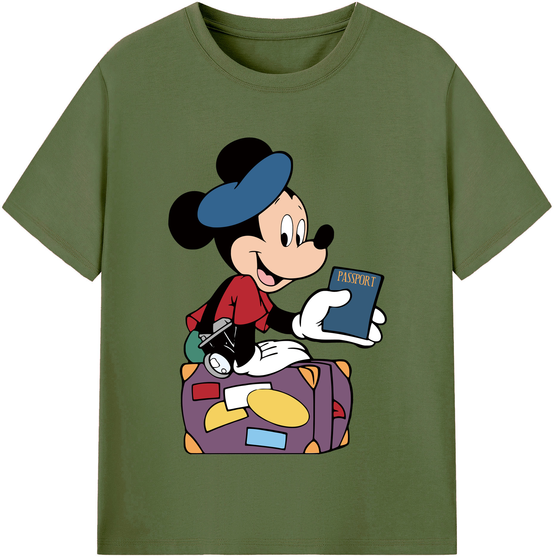 （画像用） ミッキーマウス Mickey Mouse 綿100％半袖Tシャツ（フロントプリント）
